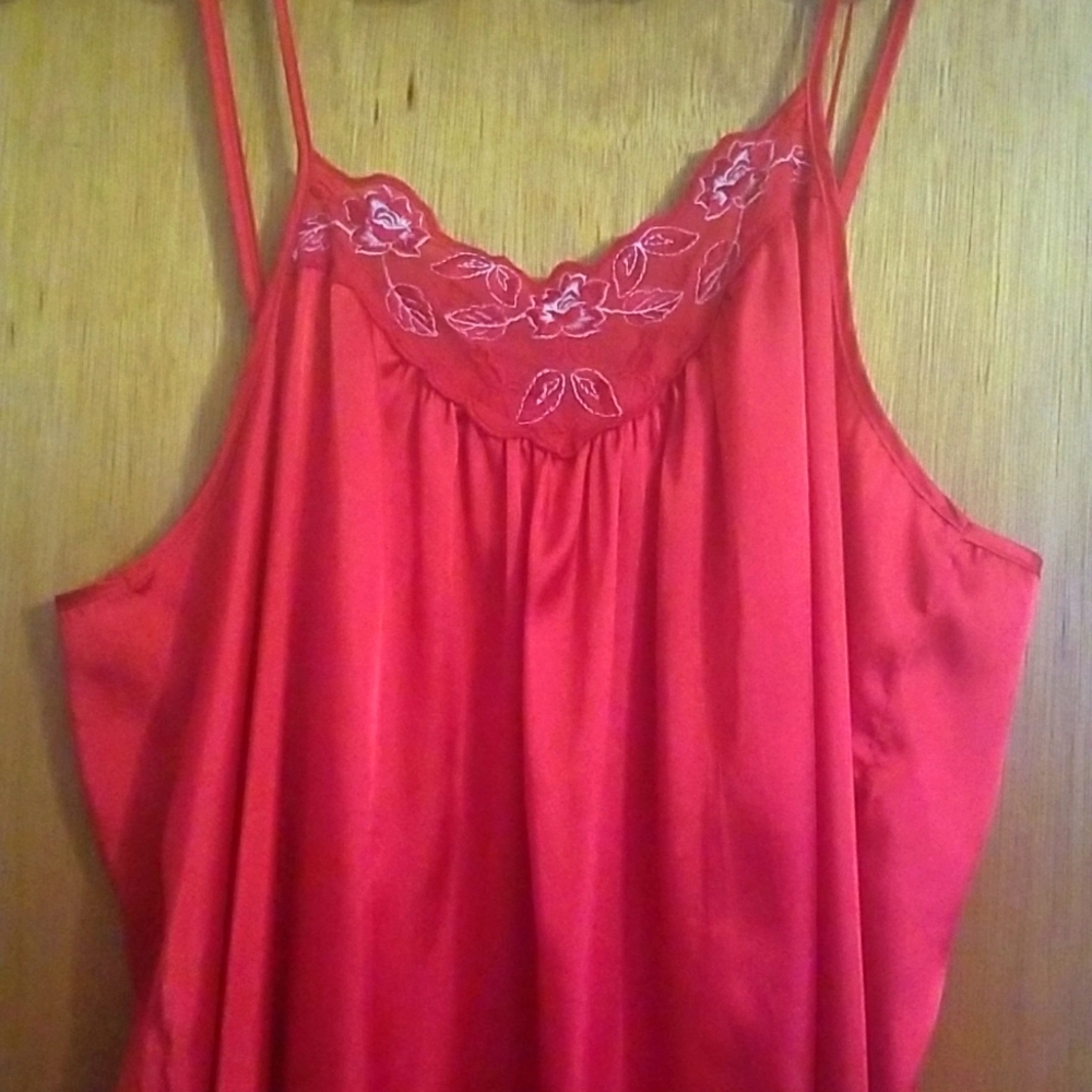 Sexy Lipstick Red Plus Size Nightie